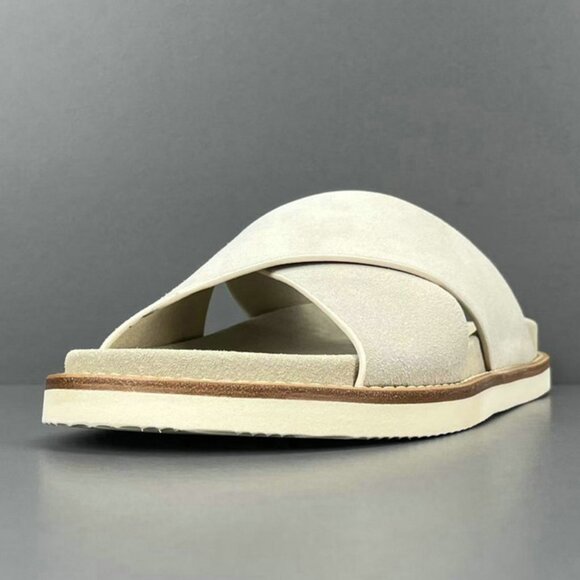 Brunello Cucinelli White Suede Crossover Sandals - Picture 9 of 13